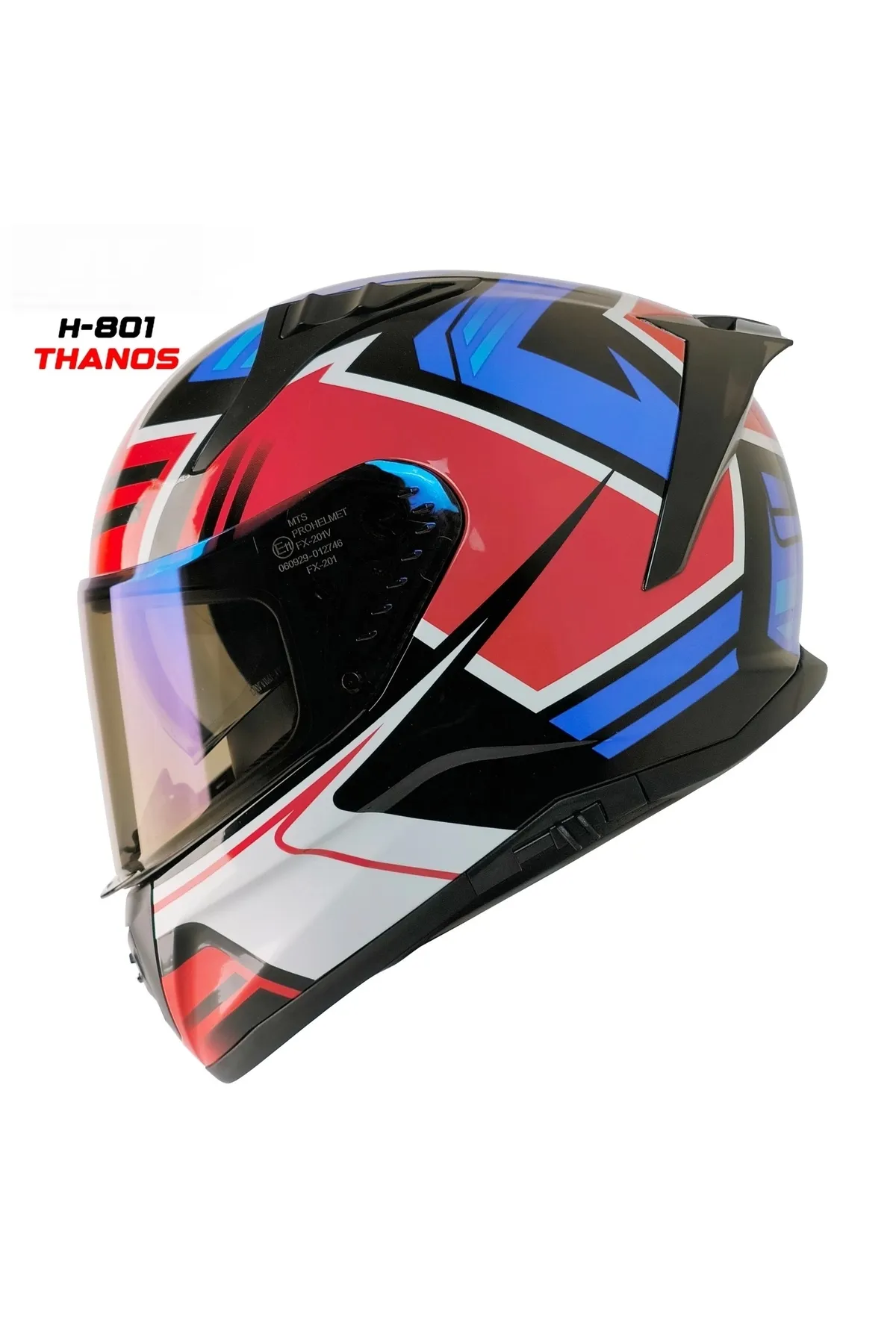 MTS M-201 THANOS FULLFACE KASK (MAVİ VİZÖRLÜ)